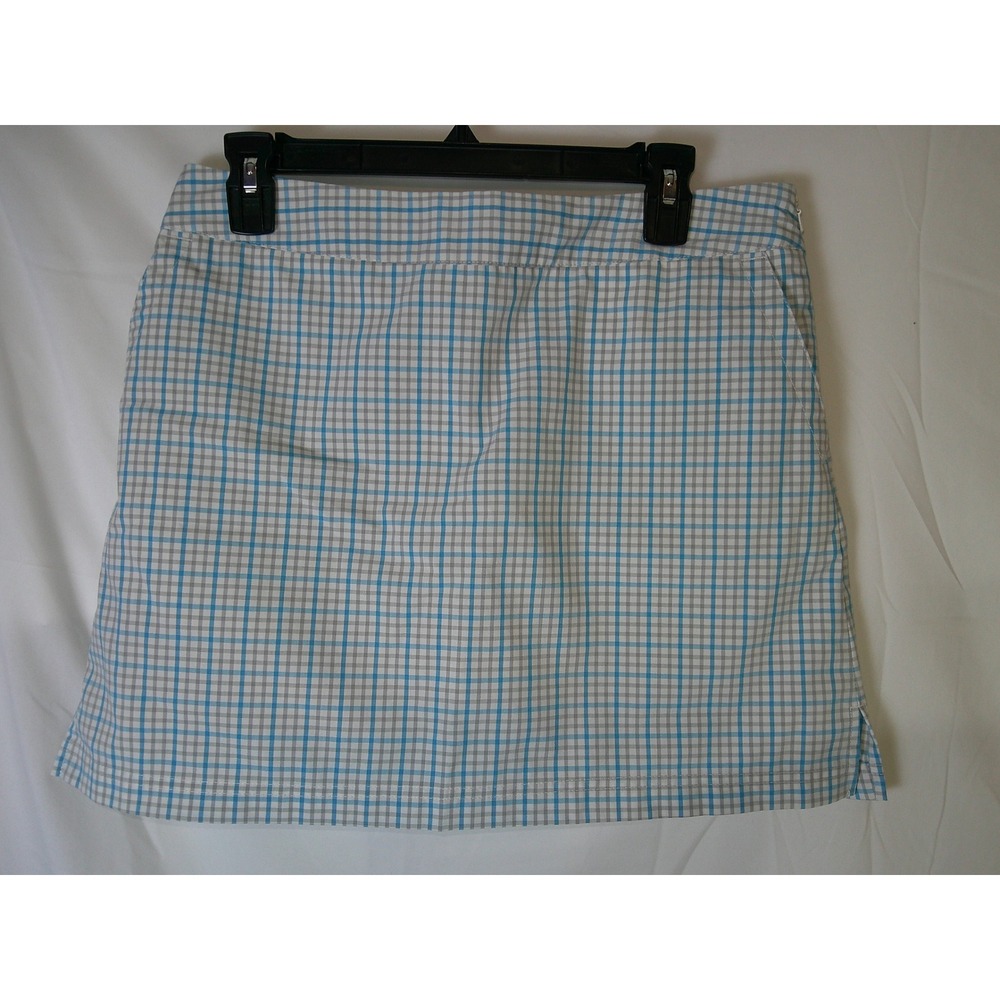 Adidas Womens Plaid Golf Skirt Size 6 Blue White Grey Performance